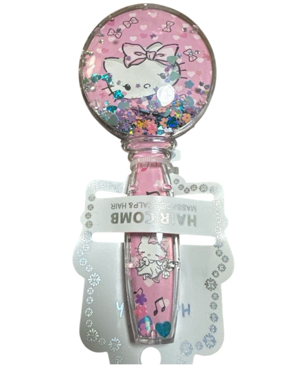 NWT! Kids Hello Kitty Glitter Hair Brush